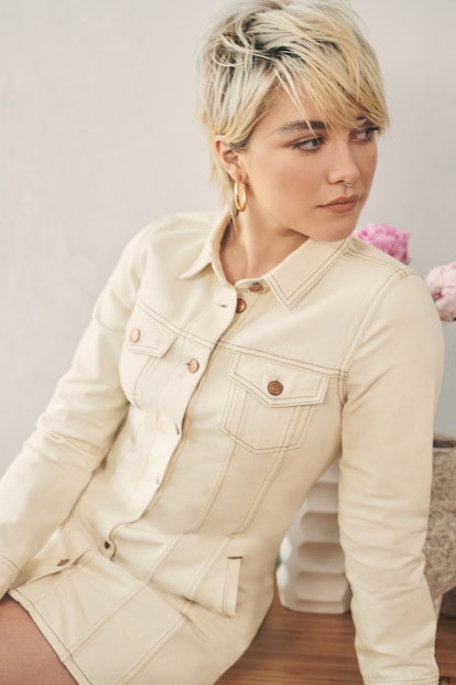 Florence Pugh for J.Crew's Spring 2022 campaign.