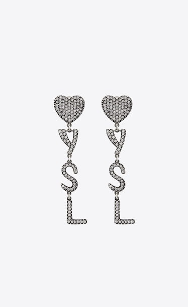 Saint Laurent Opyum YSL Heart Earrings