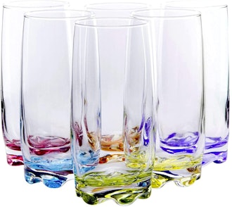 Red Co. Vibrant Splash Highball Glasses (Set Of 6)