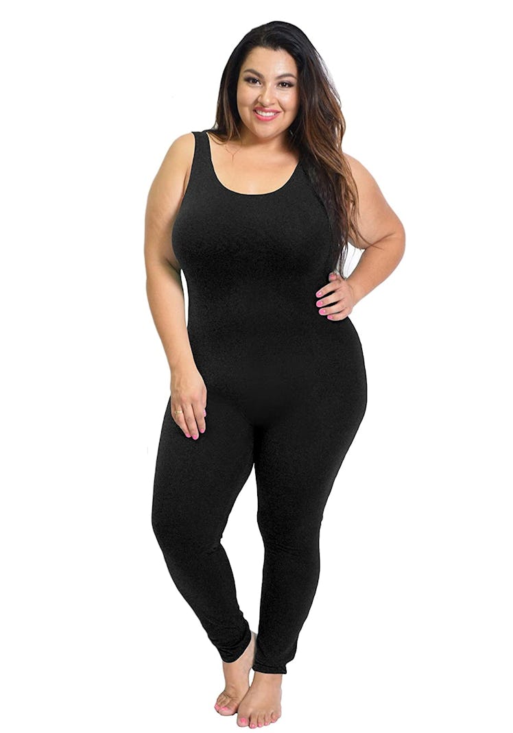 Stretch is Comfort Plus Size Teamware Cotton Tank Unitard