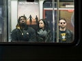 Luke Cage, Jessica Jones, and Matt Murdock on a train 