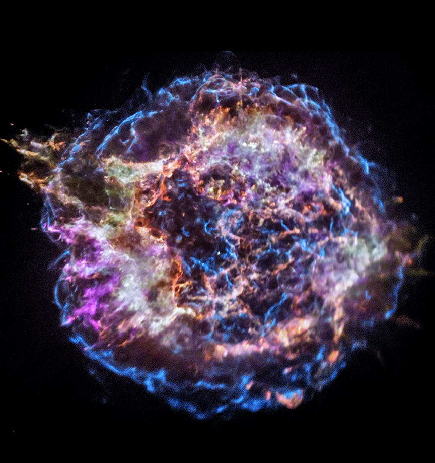 The remnants of an exploded star 