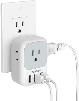 TESSAN Multi Plug Outlet Extender with USB