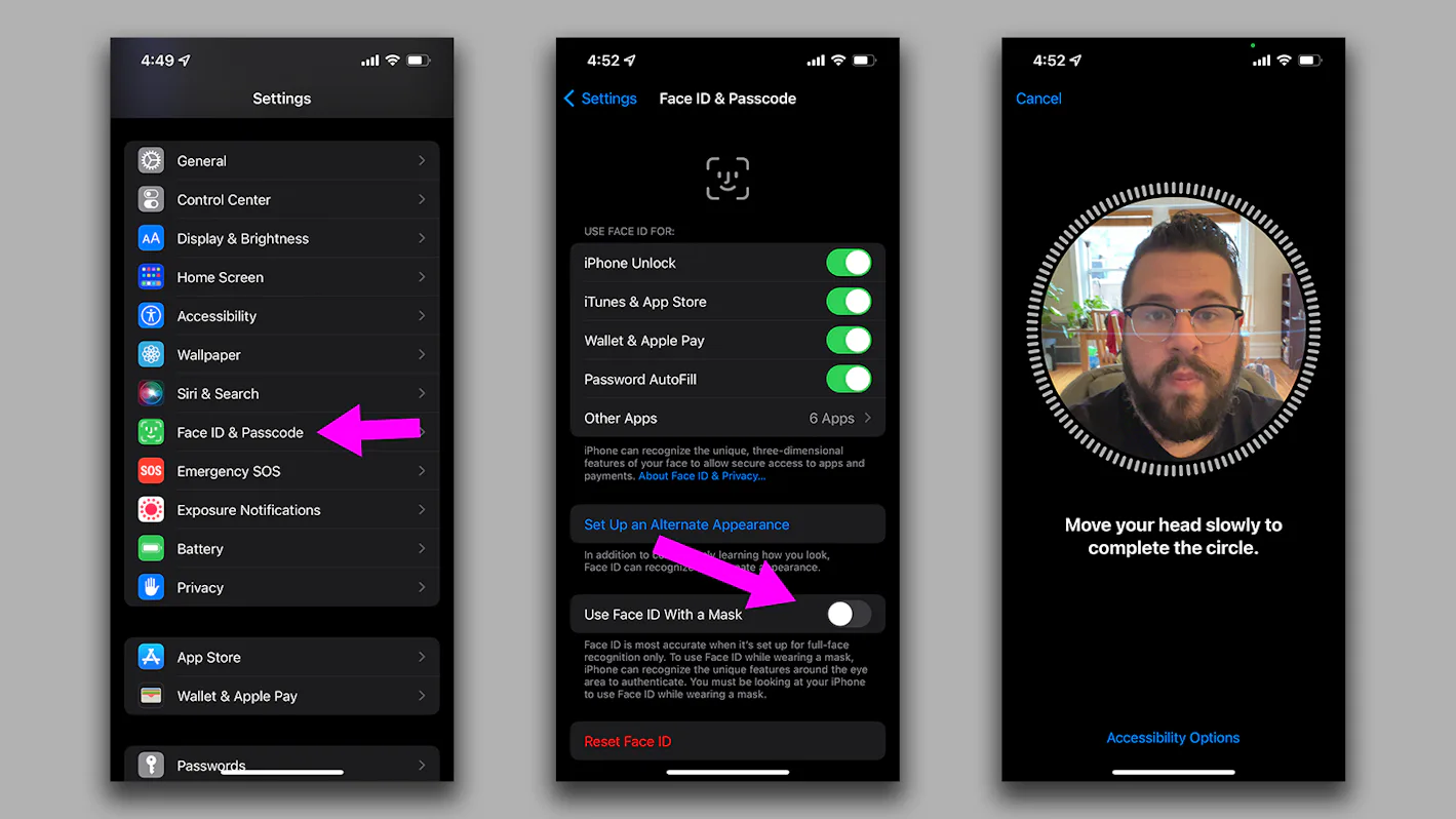 How to unlock your iPhone while wearing a mask using iOS 15.4