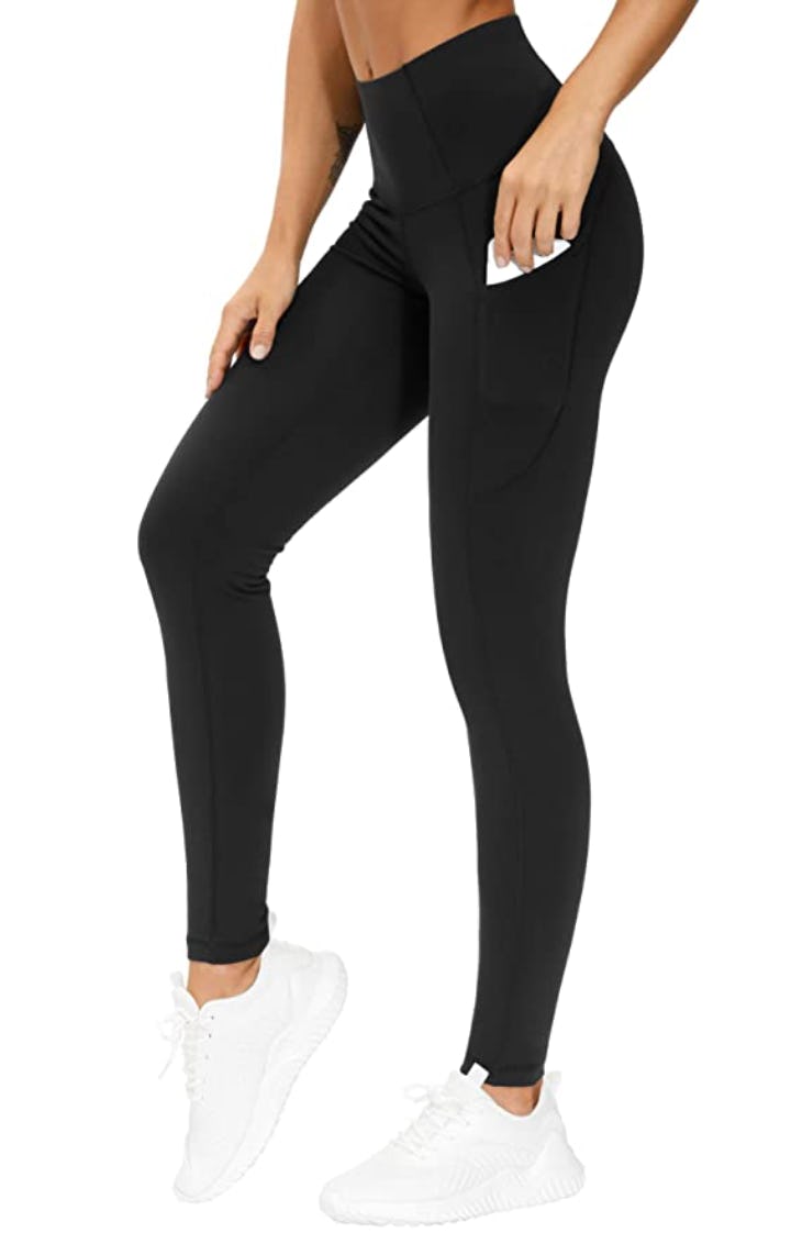 THE GYM PEOPLE High-Waisted Workout Leggings With Pockets