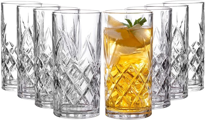 Royalty Art Kinsley Tall Highball Glasses (Set Of 8)