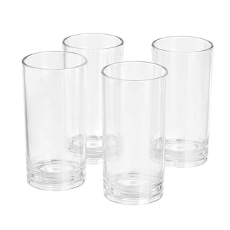 Amazon Basics Tritan Highball Glasses (Set Of 4)