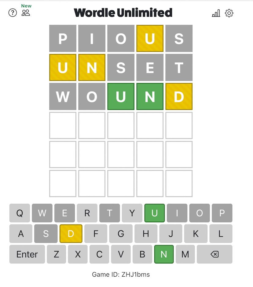 Screenshot of Wordle Unlimited