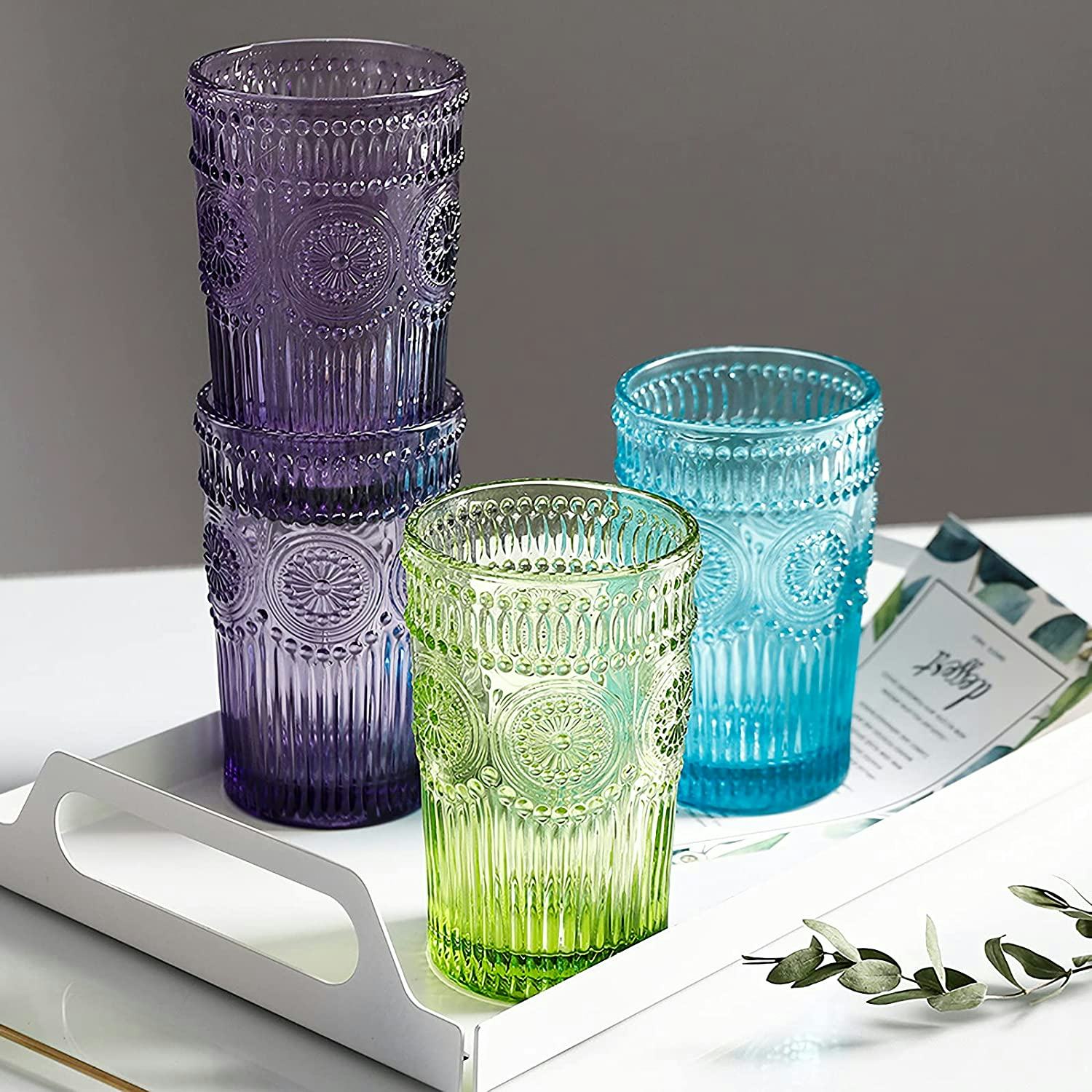 Kingrol Vintage Drinking Glasses (Set Of 6)