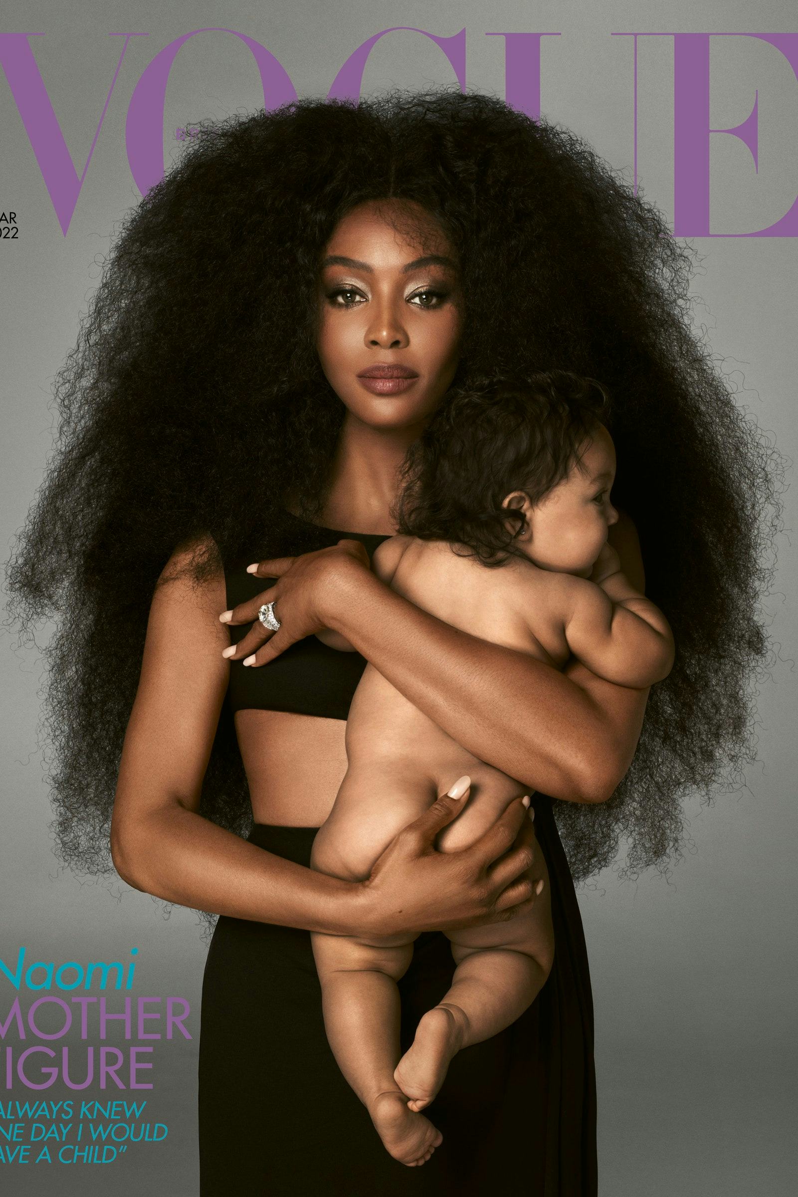 Naomi Campbell's daughter, 9 months, appeared on the cover of Vogue UK with the supermodel.