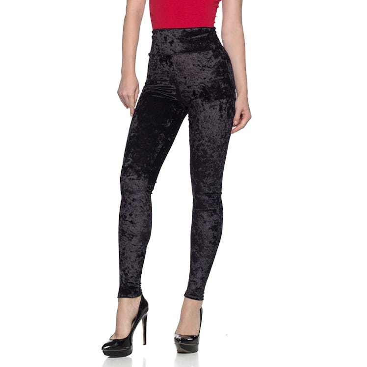 Cemi Ceri Velvet High-Waist Leggings