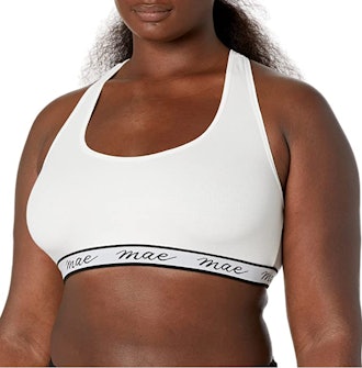 Mae Cotton Mesh Racerback Logo Bralette