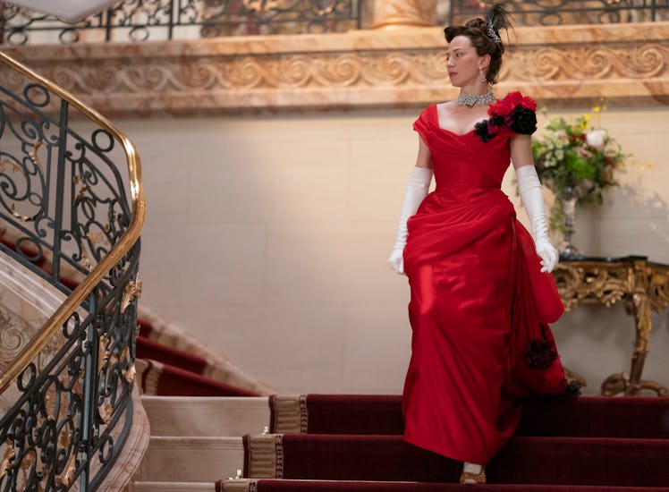 Carrie Coon in the best dress of The Gilded Age Season 1 so far.