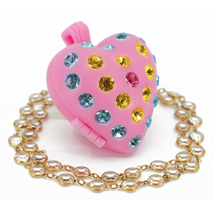 Bubble Gum Heart Puff Locket Necklace  dollchunk