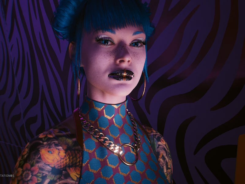 cyberpunk 2077 ps5 upgrade girl night screenshot