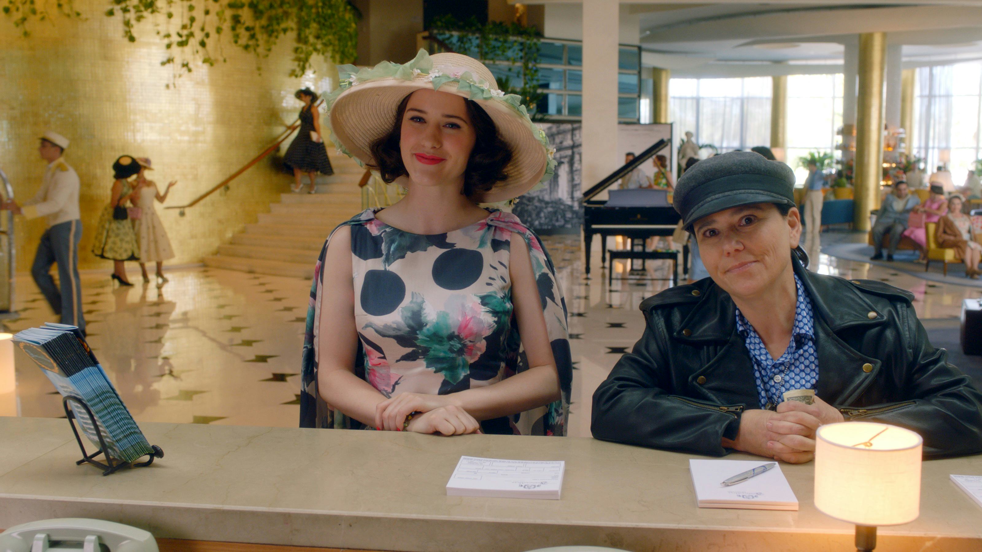 Rachel Brosnahan as Midge Maisel and Alex Borstein as Susie Myerson