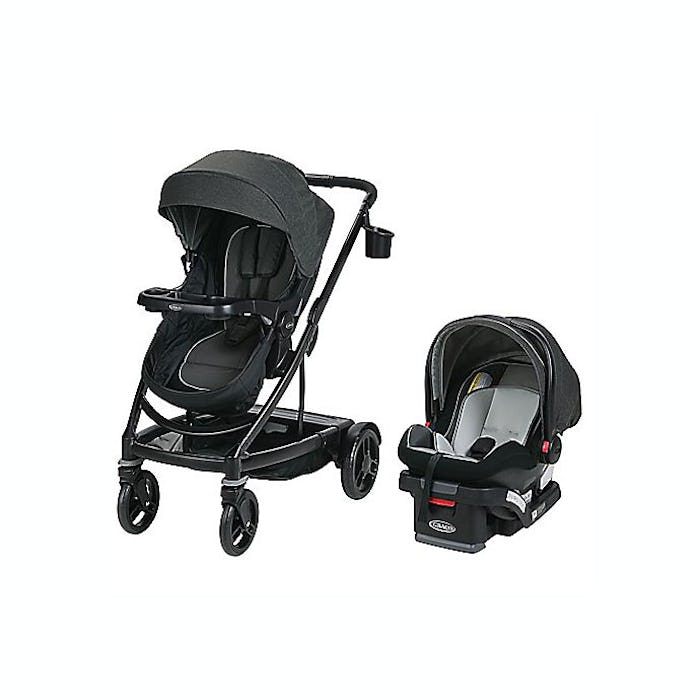 Product image of stroller and infant car seat
