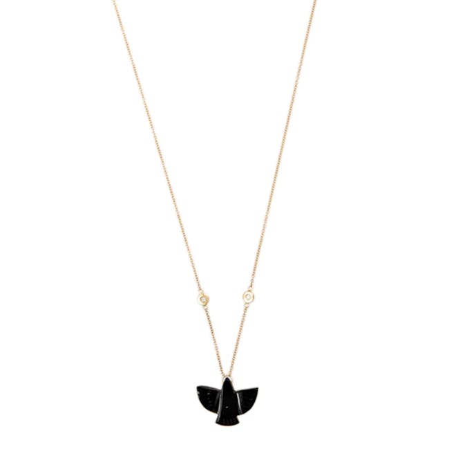 Fine jewelry: Jacquie Aiche Baby Onyx Thunderbird Necklace