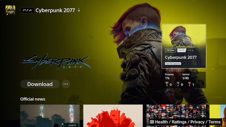cyberpunk 2077 free upgrade ps5