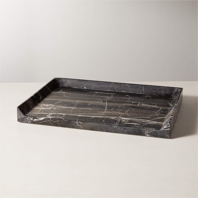 Strata Black Marble Letter Tray
