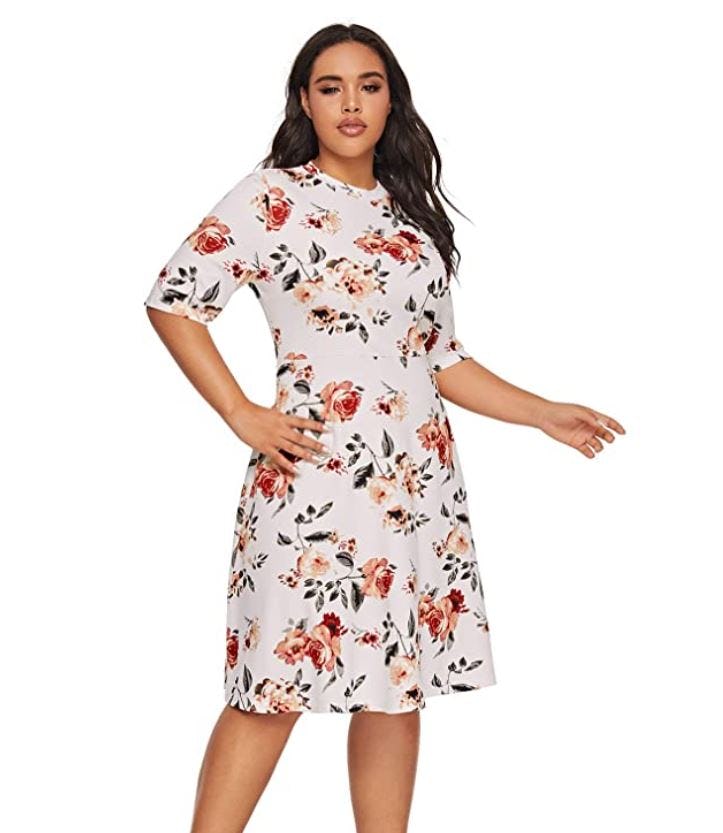 Romwe Printed A-Line Dress