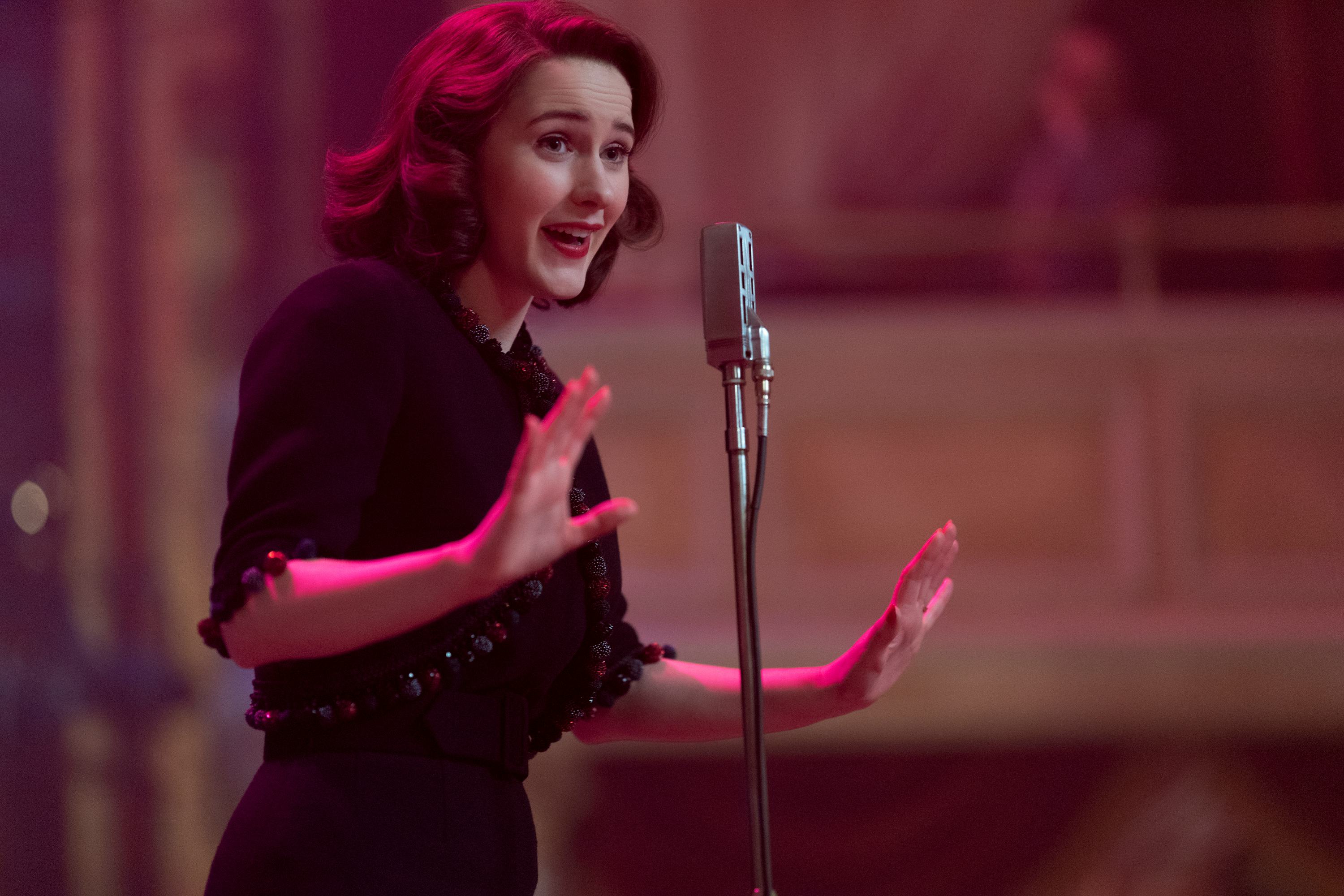 Rachel Brosnahan as Midge in 'Marvelous Mrs. Maisel'
