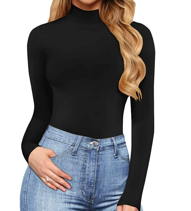 MANGOPOP Turtle Neck Bodysuit 