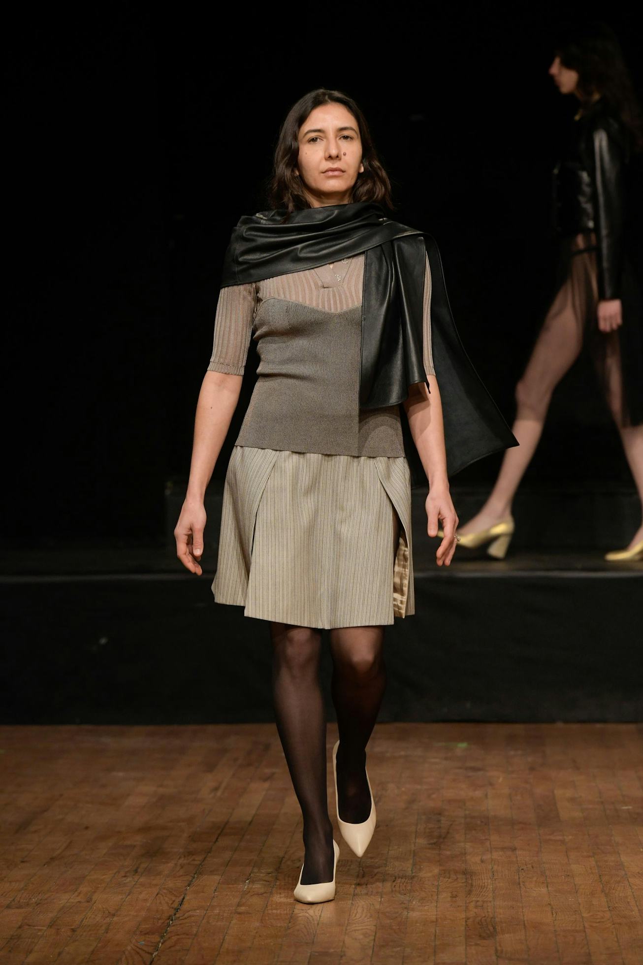 Ottessa Moshfegh walks Maryam Nassir Zadeh for NUFW.