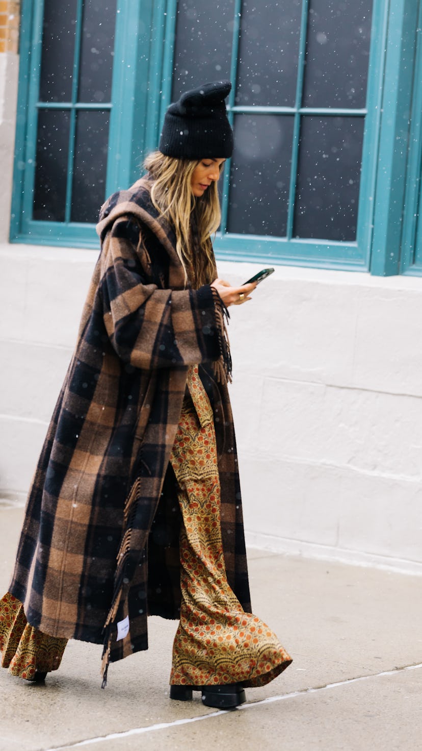 NYFW street style included statement coats 