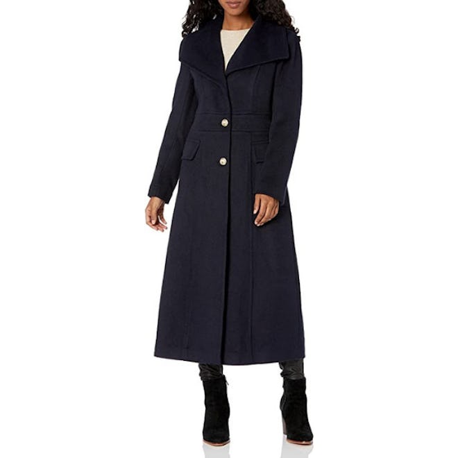 Karl Lagerfeld Paris Military Long Wool Coat