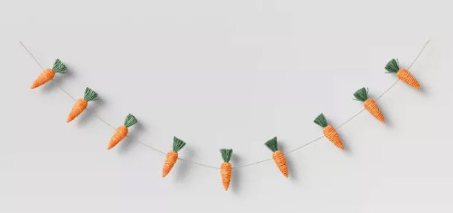 Hang this carrot garland from Target in your home this Easter.