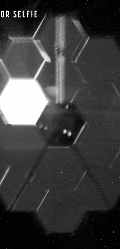 image of James Webb Space Telescope taken during mirror alignment
