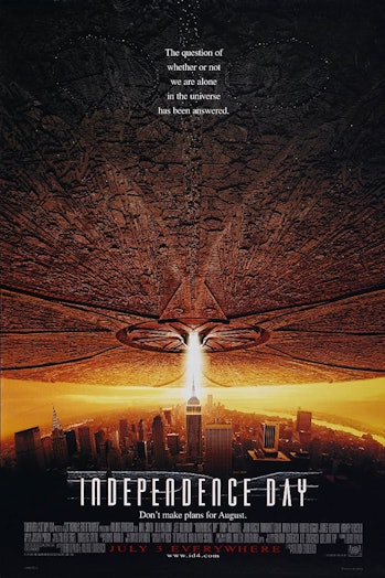 Independence day poster of alien invasion