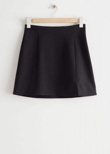 & Other Stories black mini skirt.