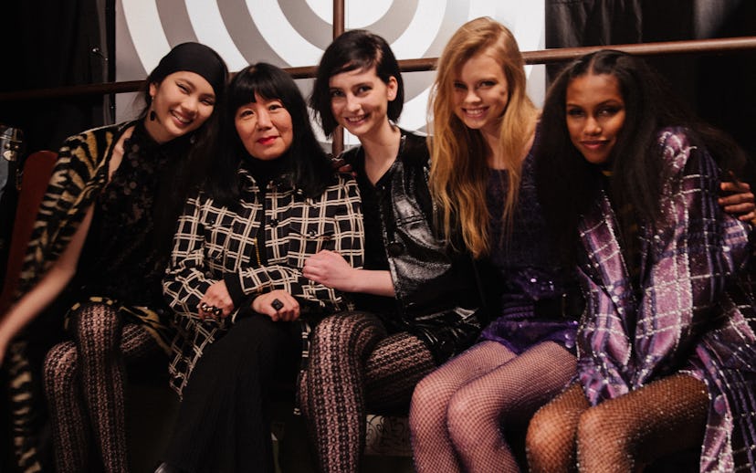 Anna Sui behind the scenes of her Fall 2022 show.