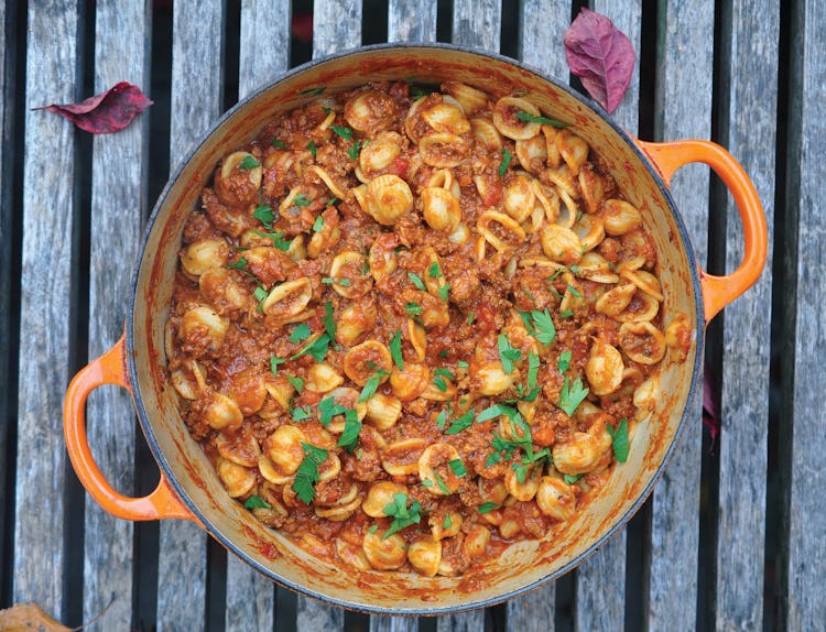 Cozy cold-weather bolognese, a recipe from the cookbook Good Enough