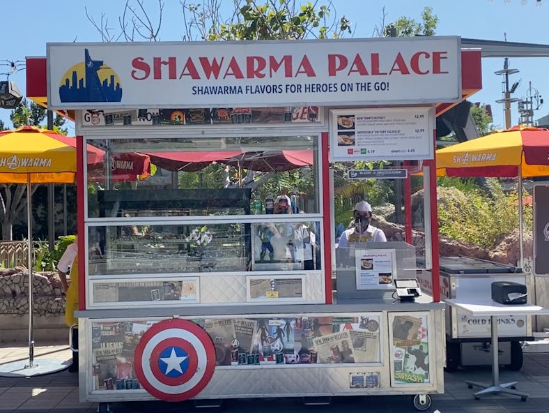 The Shawarma Palace is one of the best Avengers Campus attractions at Disneyland. 