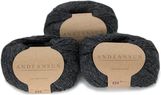 AndeanSun 100% Baby Alpaca DK Yarn (3-Pack)
