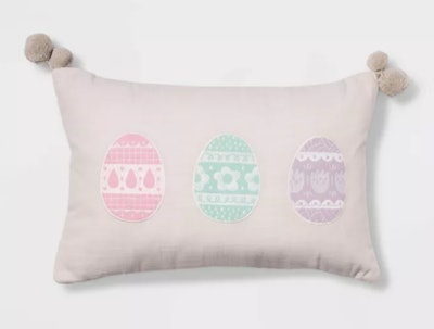 This Easter egg throw pillow is available from Target.