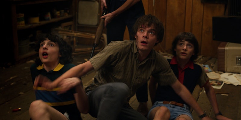 Finn Worlfhard, Charlie Heaton, Noah Schnapp in 'Stranger Things,' which will end with Season 5.