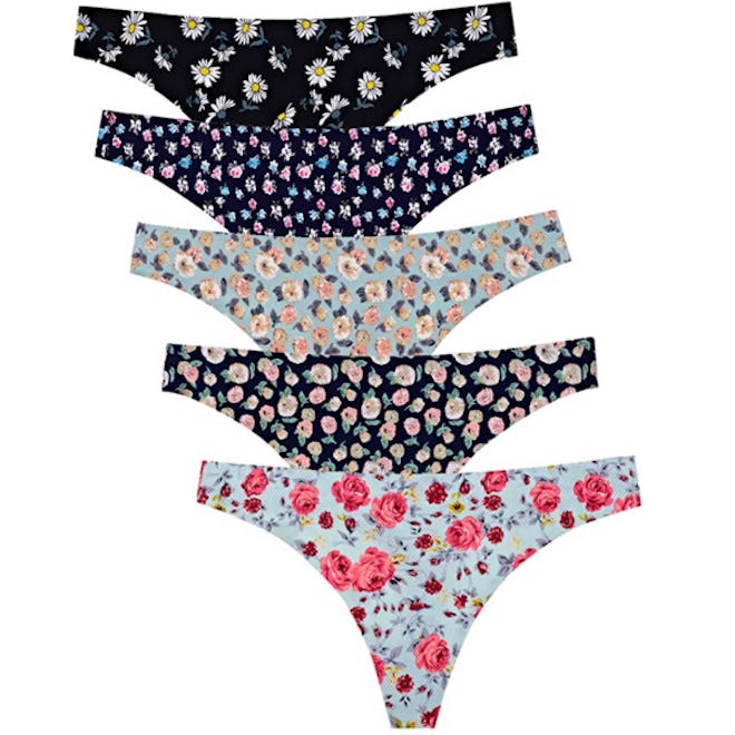 VOENXE Seamless Thong Underwear (5 Pack)