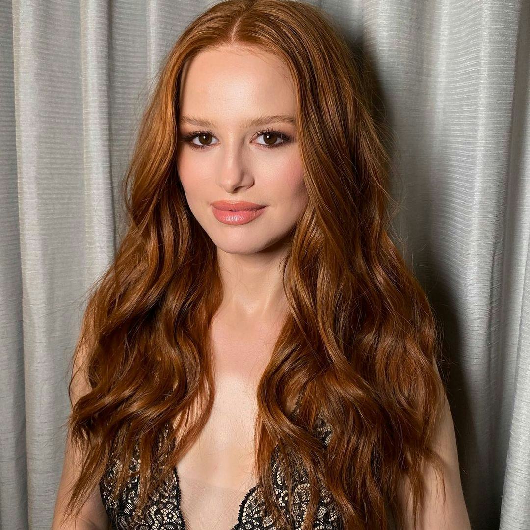 Madeline Petsch wears her hair in a volumized blowout.