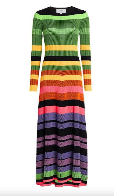 Christopher John Rogers' Striped Colorblock Maxi-Dress.