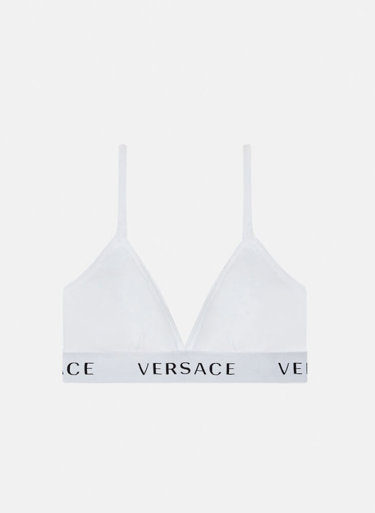 Versace's Logo Triangle Bralette.