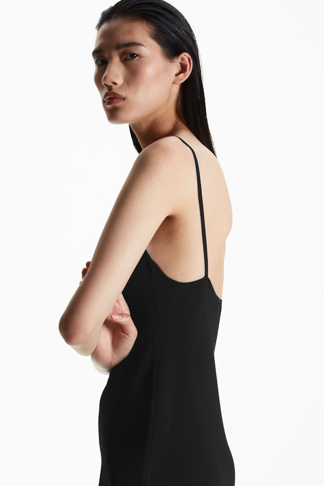 COS Backless Knitted Slip Dress