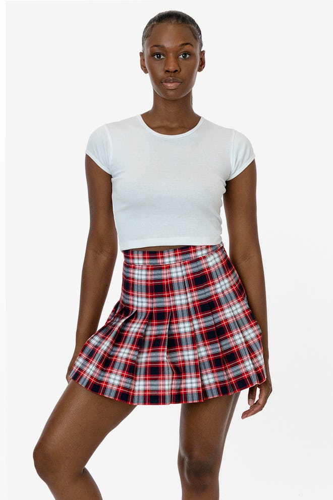 Lon Angeles Apparel Plaid Mini Skirt