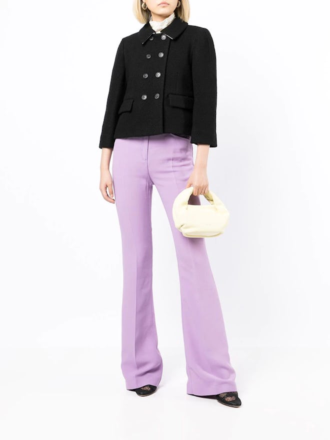 Nº21 high-waisted flared trousers