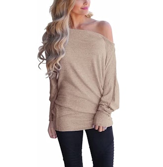 Lacozy Off Shoulder Pullover Sweater