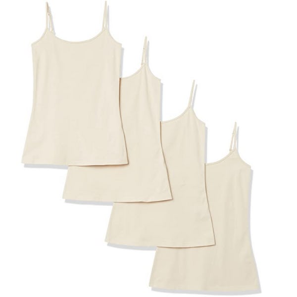 Amazon Essentials Slim-Fit Camisole (4-Pack)