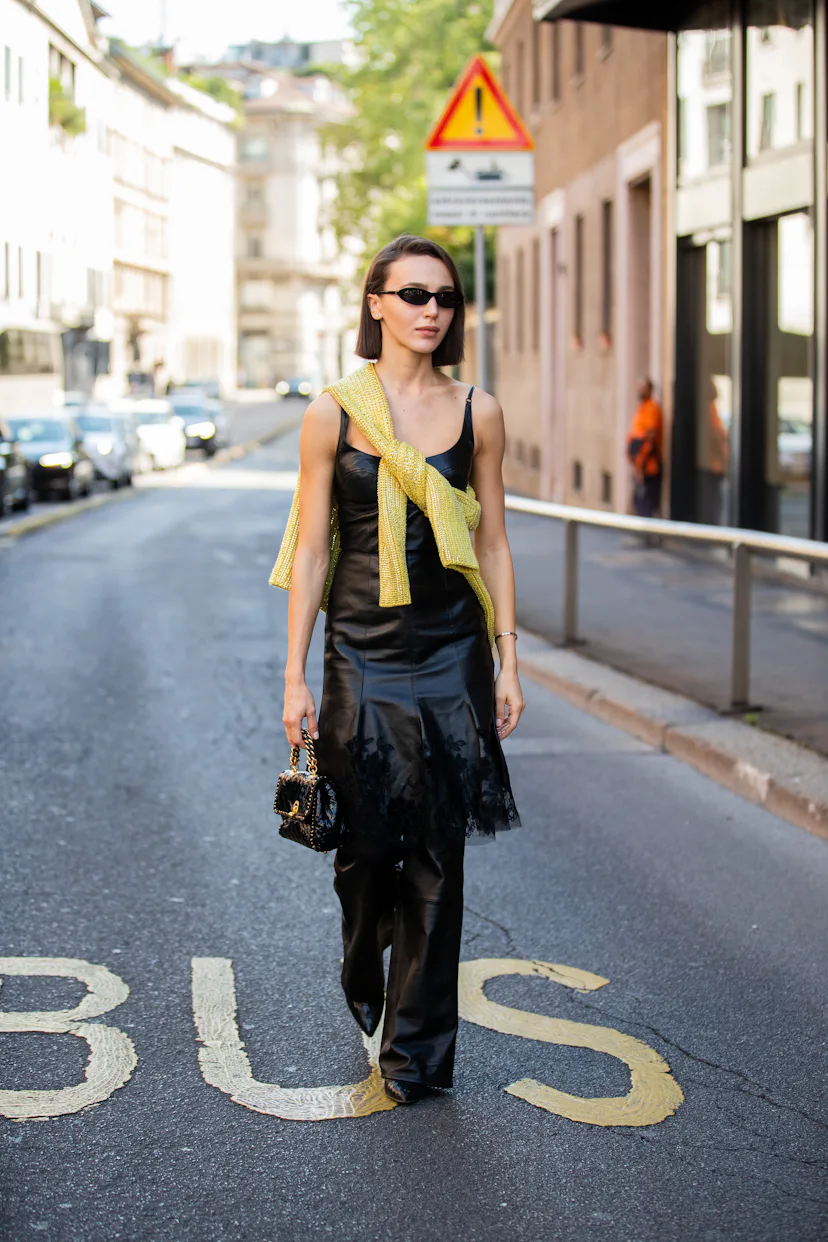 How To Style A Dress Over Pants Like A Street Style Pro How To Style A Dress Over Pants Like A Street Style Pro